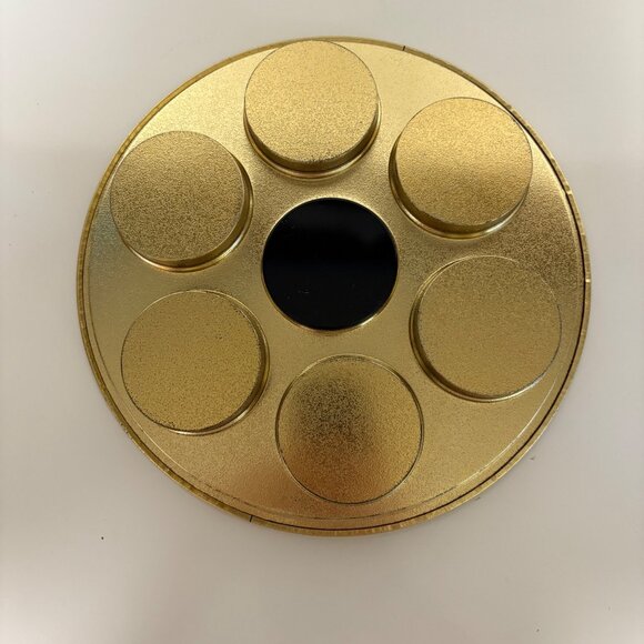 Minnesota Wildlife Souvenir Goldtone Metal Drink Serving Tray Vintage - Picture 2 of 5